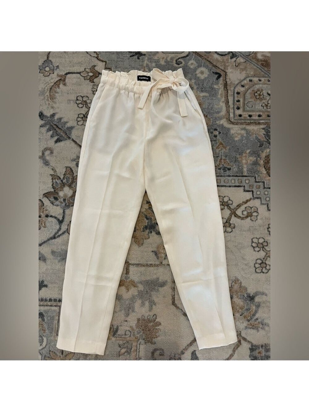 EXPRESS STRAIGHT LEG PAPERBAG PANTS